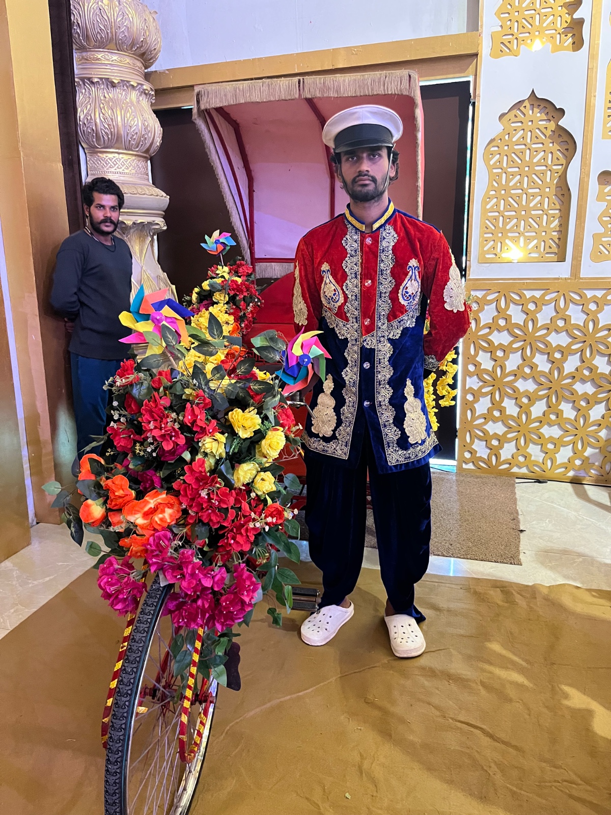 Artist dressed for rickshaw entry